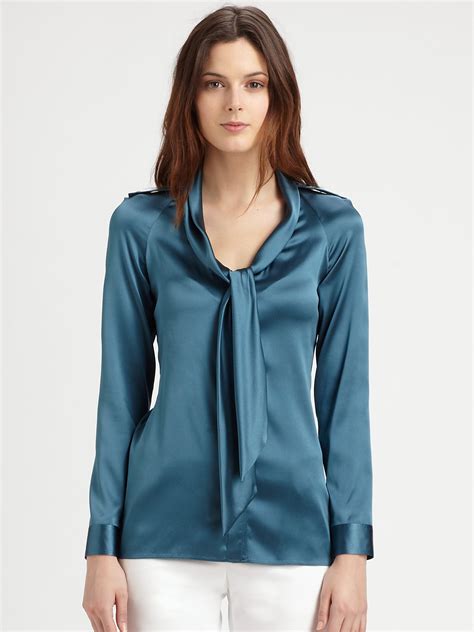 burberry blouse women's.